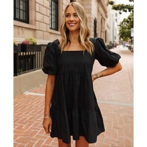 FASHION JACKSON The Drop Puff-Sleeve Mini Dress